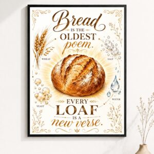 Fresh Bread Wall Art – Oldest Poem Bakery Poster