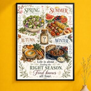 Four Seasons of Food Wall Art – Right Season Poster