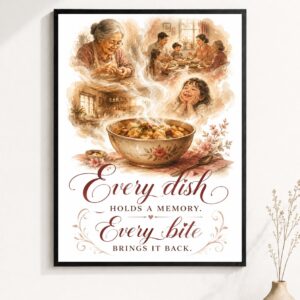 Grandmother's Kitchen Wall Art – Every Dish Holds a Memory Poster
