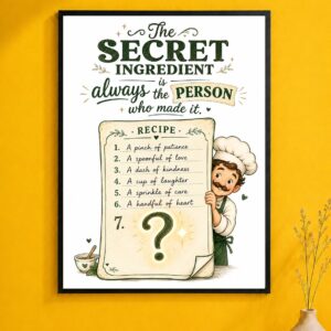 Secret Ingredient Chef Wall Art – Recipe for Love Poster