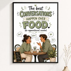 Friends Over Coffee Wall Art – No Appointment Needed Poster