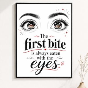 Eyes on the Plate Wall Art – First Bite Poster