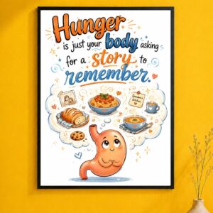 Hunger Is a Story Wall Art – Grandma's Kitchen Poster