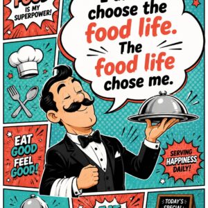 Food Life Chose Me Wall Art – Comic Chef Poster
