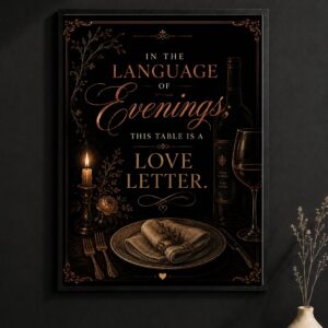 Love Letter Table Wall Art – Language of Evenings Poster