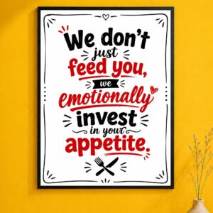 Emotionally Invest Wall Art – Funny Restaurant Poster