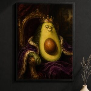King Avocado Wall Art – Regal Throne Poster