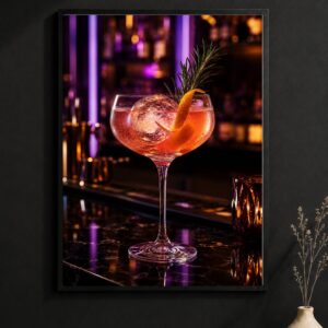 Craft Cocktail Wall Art – Rosemary Garnish Bar Poster