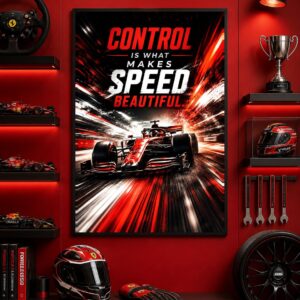 Formula Speed Wall Art – Race Car Motion Poster