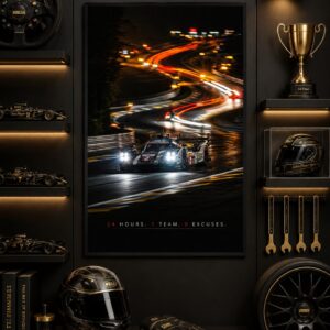 Night Endurance Wall Art – Le Mans Prototype Poster
