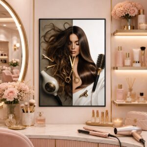 Before & After Wall Art – Hair Transformation Split Poster
