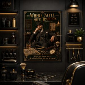 Where Style Meets Tradition Wall Art – Vintage Gentleman Poster