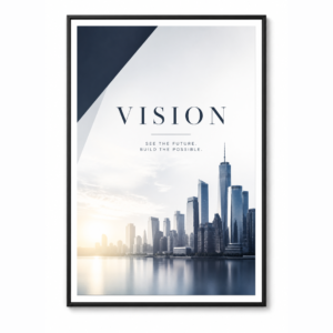 Vision – Corporate Skyline Motivational Wall Art
