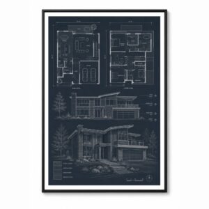 Blueprint Style – Dynamic Wall Art