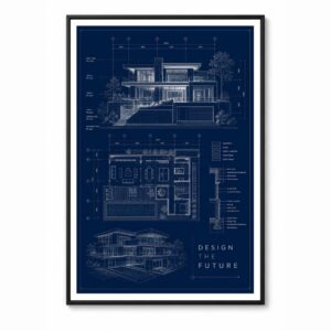 Blueprint Style – Minimal Wall Art
