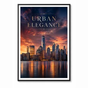 Modern Skyline – Dark Wall Art