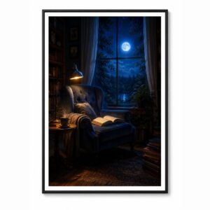 Reading Mood – Dark Wall Art